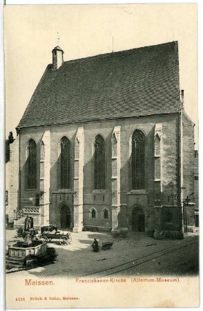 Meißen. Franziskaner-Kirche mit Heinrichsbrunnen