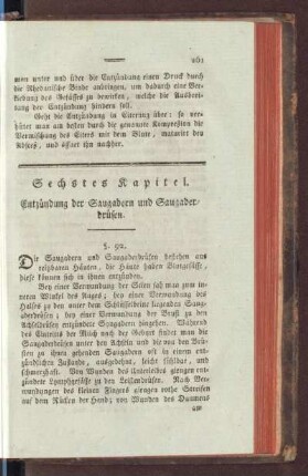 Sechstes Kapitel. Entzündung der Saugadern und Saugaderdrüsen