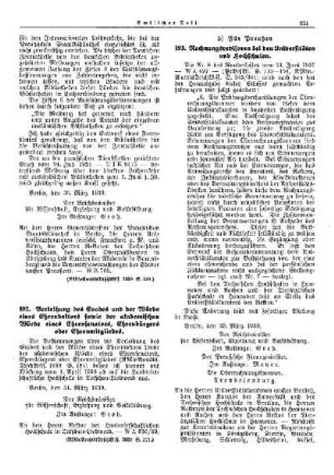 Rechnungsrevisoren bei den Universitäten und Hochschulen : [Wissenschaft] ; [Für Preußen] ; [Amtliche Erlasse] ; [Amtlicher Teil]