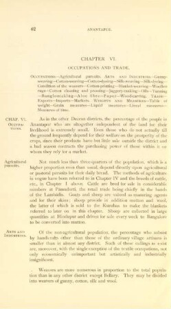 Chapter VI. Occupations and trade