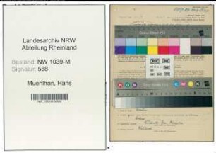 Entnazifizierung Hans Muehlhan , geb. 03.01.1901 (Prokurist)
