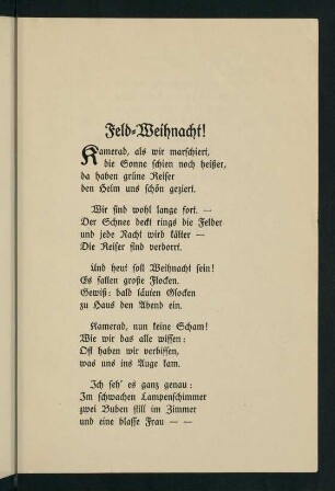 29-33, Feld-Weihnacht! - Bekenntnis.