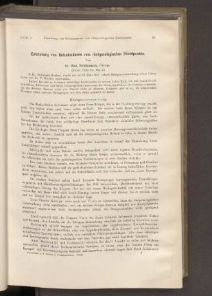Entstehung von Gelenkmäusen vom röntgenologischen Standpunkte.