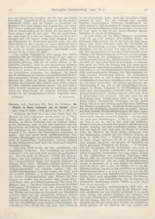135-137 [Rezension] Ebstein, Wilhelm, Die Medizin im Neuen Testament und im Talmud