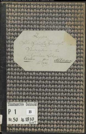 Zivilstandsregister der katholischen Gemeinde Bödexen, Kreis Höxter (GHT 1810) (Gemeinde: Katholische Gemeinde Bödexen, Kreis Höxter)