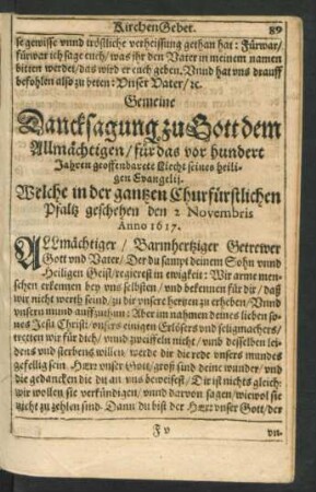 Gemeine Dancksagung zu Gott ...
