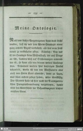 Meine Ontologie