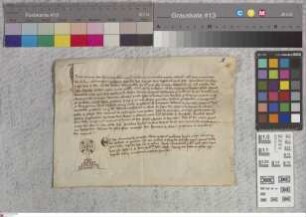 Klein-Krotzenburg: Instrumentum super collatione ecclesie parochialis in Crotzeburg per Gerlacum de Nasau archiepiscopum Moguntinum propter abbati...