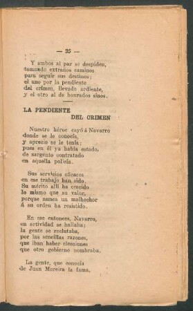 La pendiente del crímen
