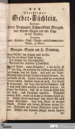 Christliches Gebet-Büchlein
