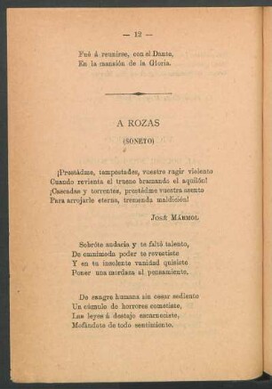 A rozas : Soneto