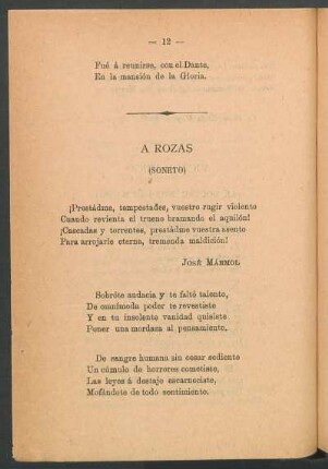 A rozas : Soneto