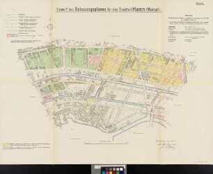 Bl. 2: Entwurf des Bebauungsplanes für den Stadtteil Hamm (Marsch)