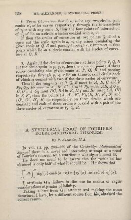 A symbolical proof of Fourier's double-integral theorem.