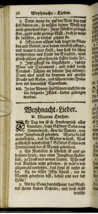 Weyhnacht-Lieder.