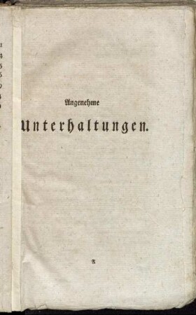 Angenehme Unterhaltungen.