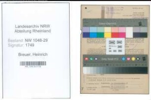 Entnazifizierung Heinrich Breuer , geb. 24.11.1898 (Beamter)