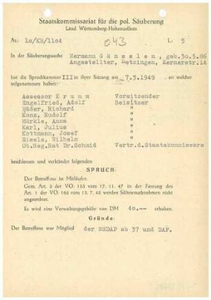 Gänsslen, Hermann
