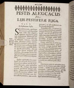 Pestis Alexicacus sive Luis Pestiferæ Fuga.