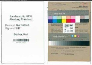 Entnazifizierung Karl Becher , geb. 14.07.1882 ()
