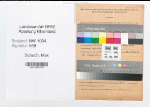 Entnazifizierung Max Schuch , geb. 06.03.1872 (Oberst)