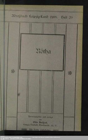 Heft 20. Rötha