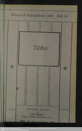 Heft 20. Rötha