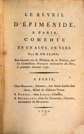 Le reveil d'Epimenide
