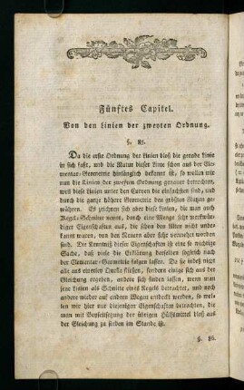 62-98, Fünftes Capitel. Von den Linien der zweyten Ordnung.