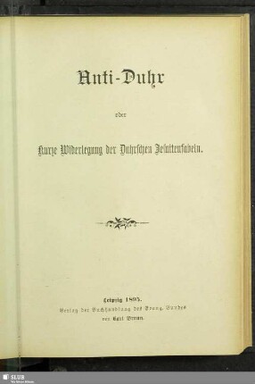 Anti-Duhr oder Kurze Widerlegung der Duhrschen Jesuitenfabeln