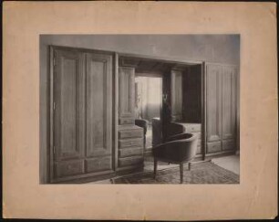 Kunstgewerbeausstellung 1904, Breslau Einfamilienhaus: Schrankwand im Schlafzimmer