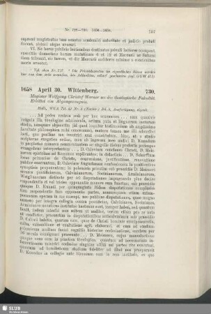 730. 1658, April 30. Wittenberg]
