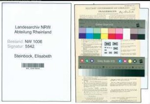 Entnazifizierung Elisabeth Steinbock , geb. 13.07.1912 ()