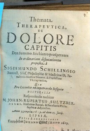 Themata Therapeutica, De Dolore Capitis