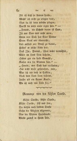 Romanze von der kühlen Quelle.