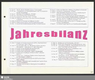 Jahresbilanz 2007
