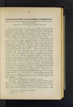 Handel und Verkehr in den deutschen Schutzgebieten.