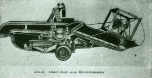 Schnitt durch einen Kleinmähdrescher
