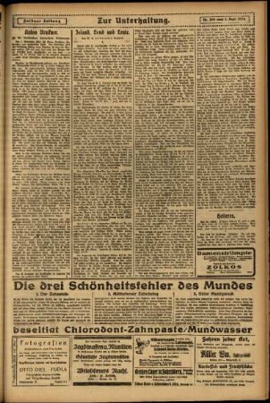 Zweite Ausgabe vom Dienstag, den 02. September 1924.