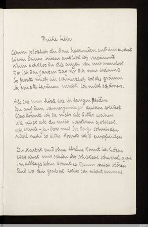 Frühe Liebe : [SW I: H4]; [SW I, S. 38/116]