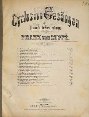 Cyclus von Gesängen mit Pianoforte-Begleitung, 18. Glimmt ein Feuer irgendwo : Lied für Bass