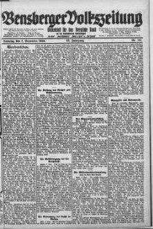 Bensberger Volkszeitung. 1907-1929