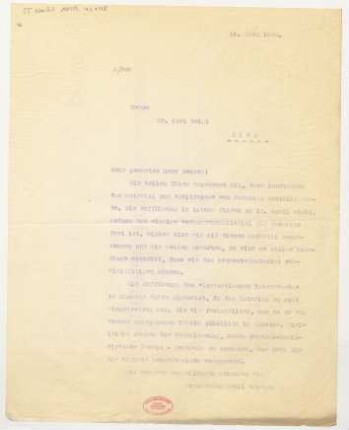 Brief an Karl Weigl : 19.03.1926