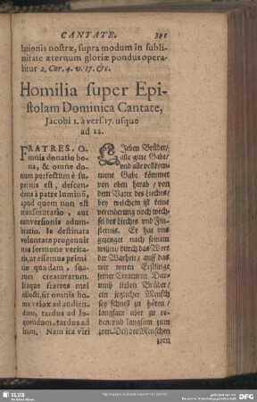 Homilia super Epistolam Dominica Cantate