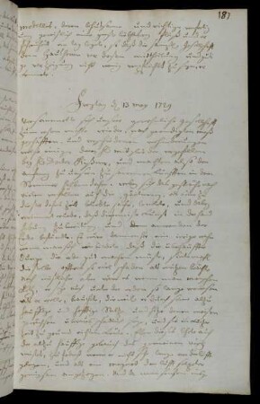Freytag d 13 may 1729