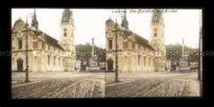 Jakobskirche mit Mariensäule, Laibach (Ljubljana)