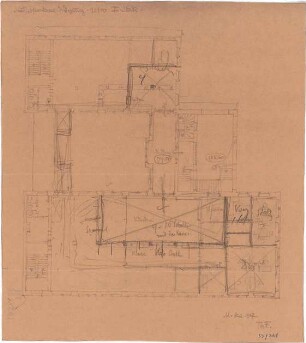 Fischer, Theodor; Würzburg, Münsterplatz; Sparkasse - Grundriss 1. OG
