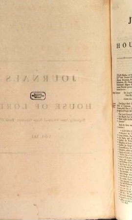 Journals of the House of Lords. 41. 1796/98