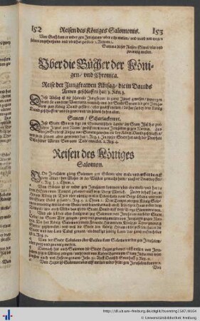 Reisen des Königes Salomon.