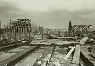 Dresden, Dachkonstruktion, Japanisches Palais, Wiederaufbau, 1954